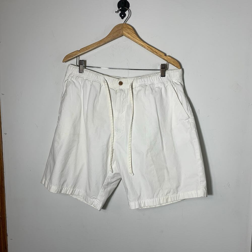 Mens Caribbean Cotton Shorts White Size 38 EUC!